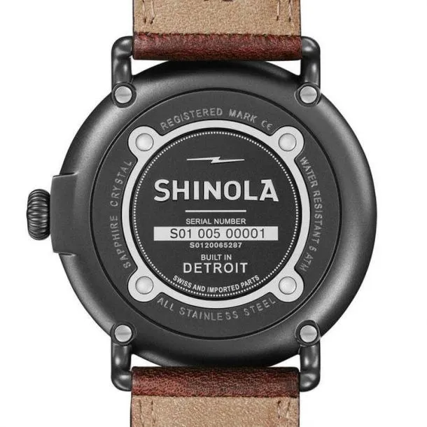 Shinola The Runwell Gunmetal 47mm Watch S0120065287