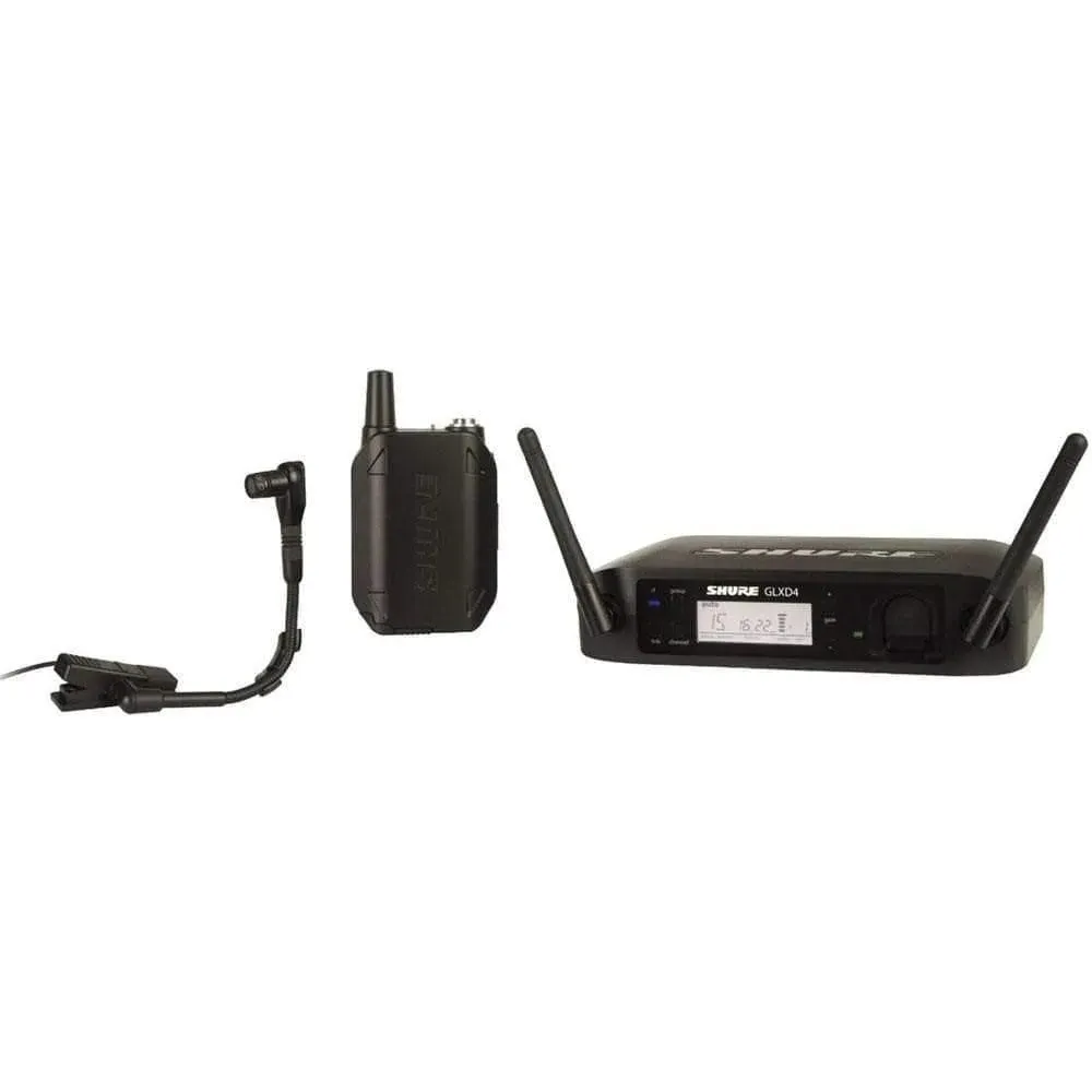Shure GLXD14/B98 Digital wireless instrument system with Beta clip/on Gooseneck Microphone
