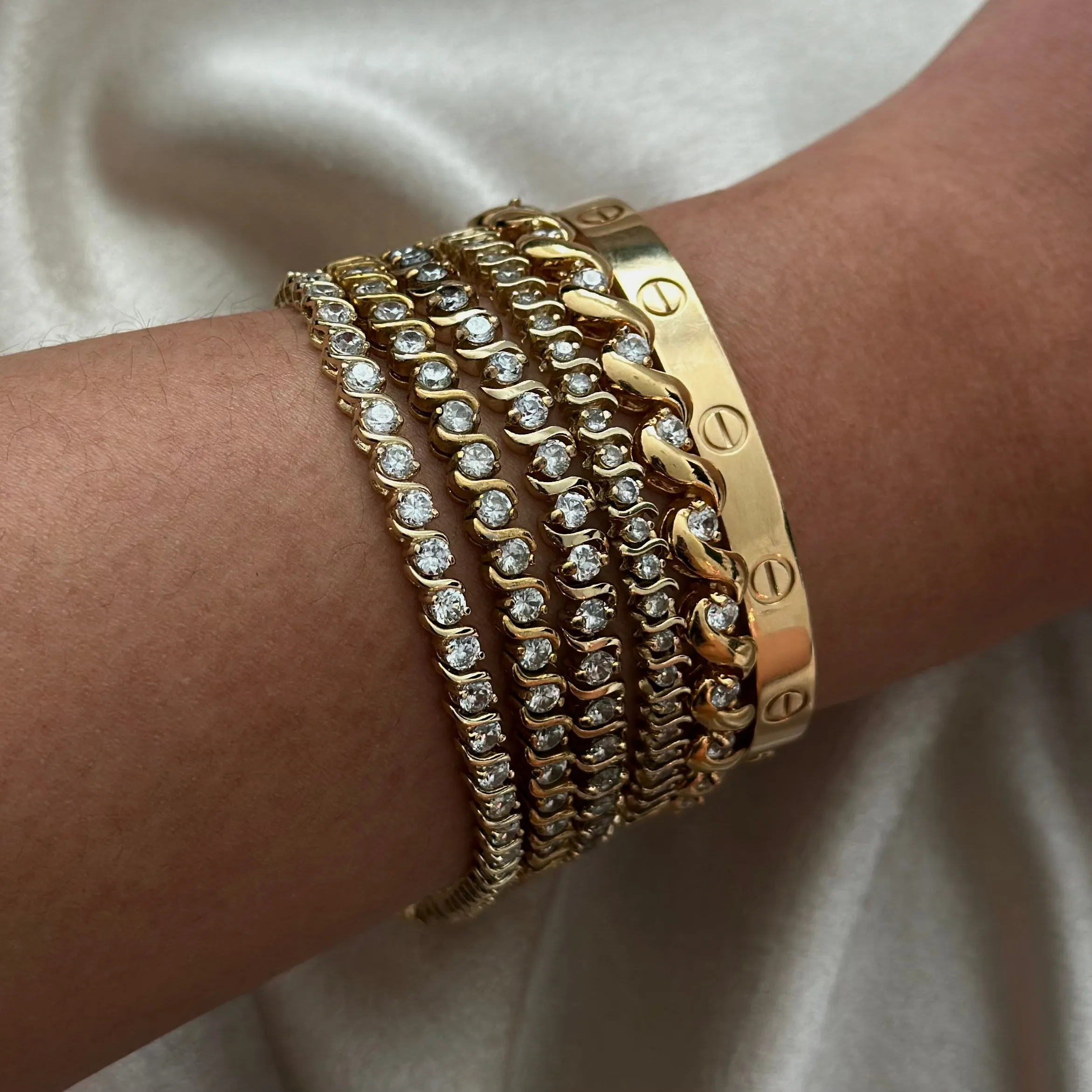 SIGNATURE TENNIS BRACELET STACKERS