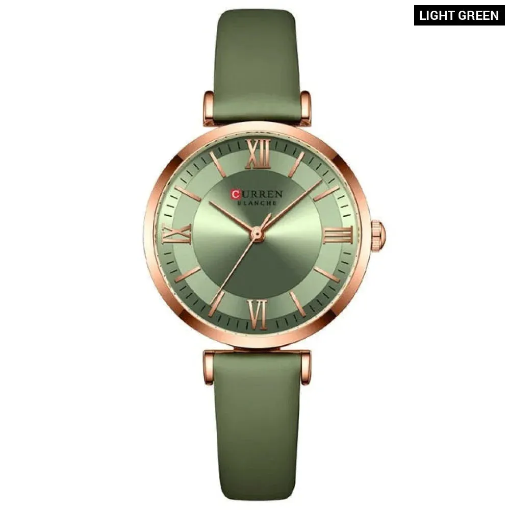 Simple Elegance Quartz Leather Wrist Watches for Women