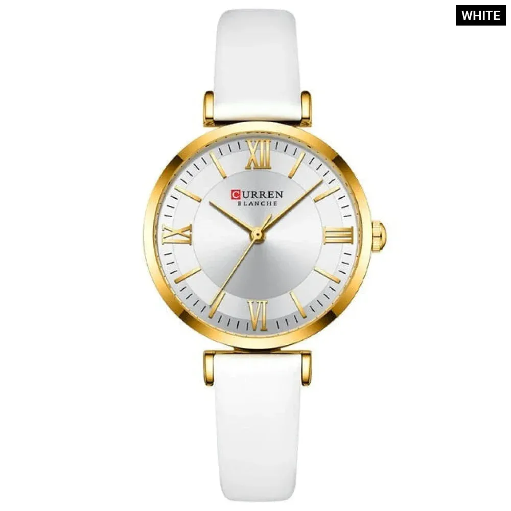 Simple Elegance Quartz Leather Wrist Watches for Women