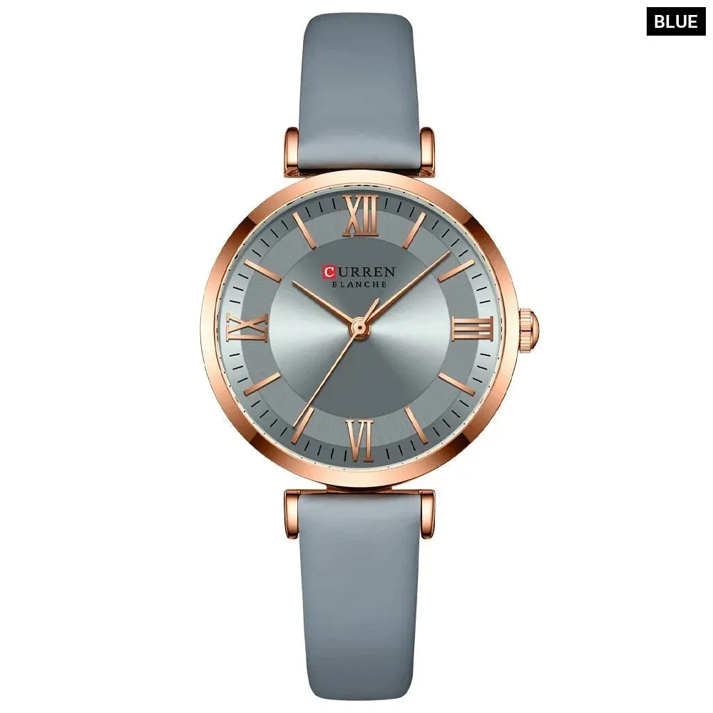 Simple Elegance Quartz Leather Wrist Watches for Women