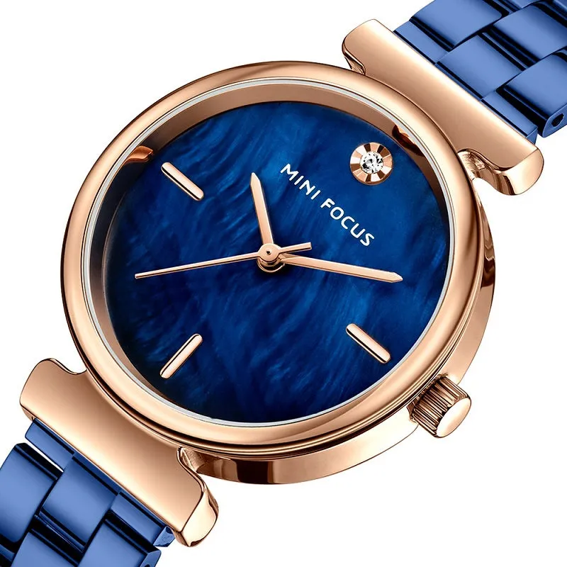 Simple fashion Japanese movement waterproof steel watch ladies watch
