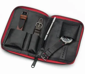 Sinn Travel Case For Two Watches With Leather Strap
