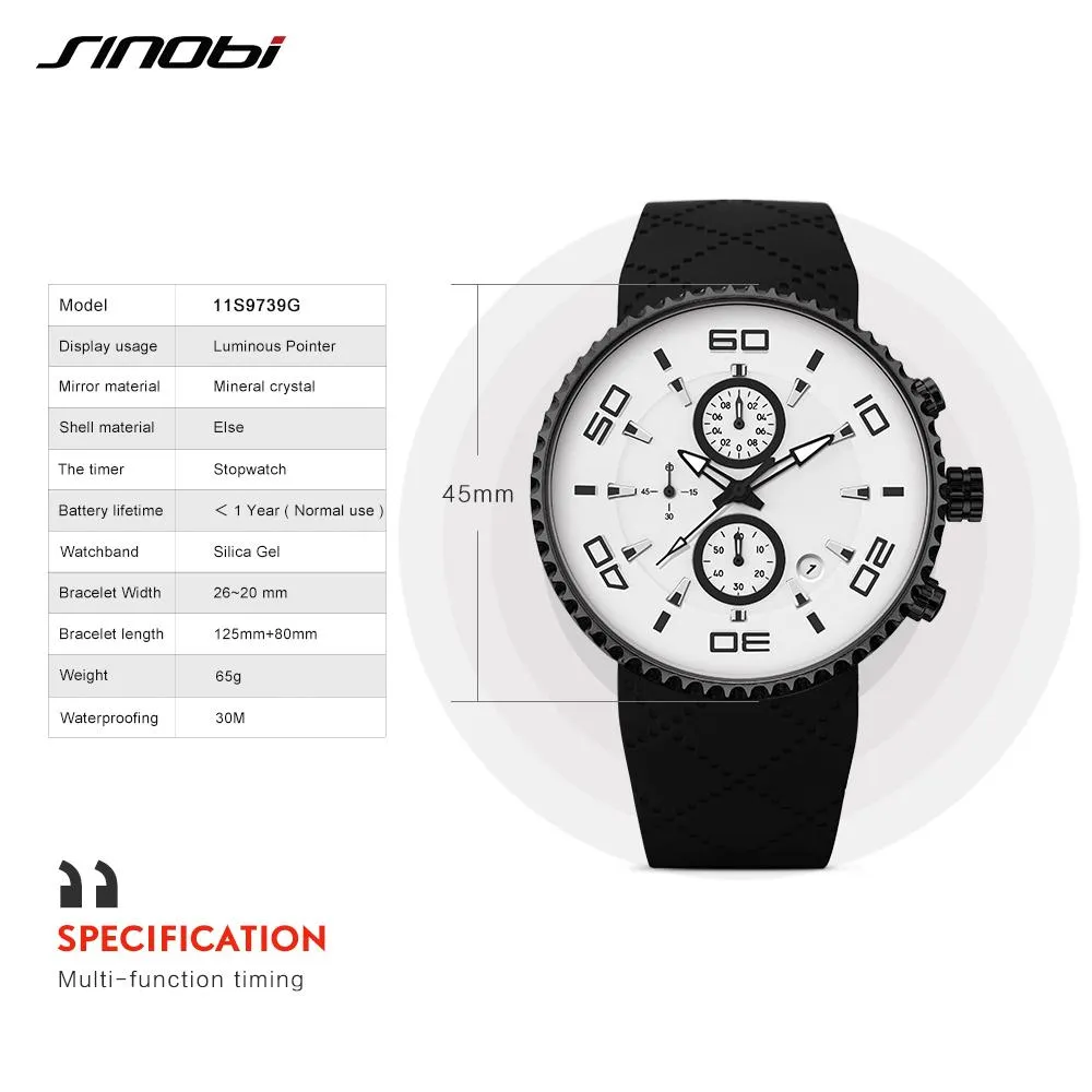 SINOBI 30m Waterproof Sports Stopwatch