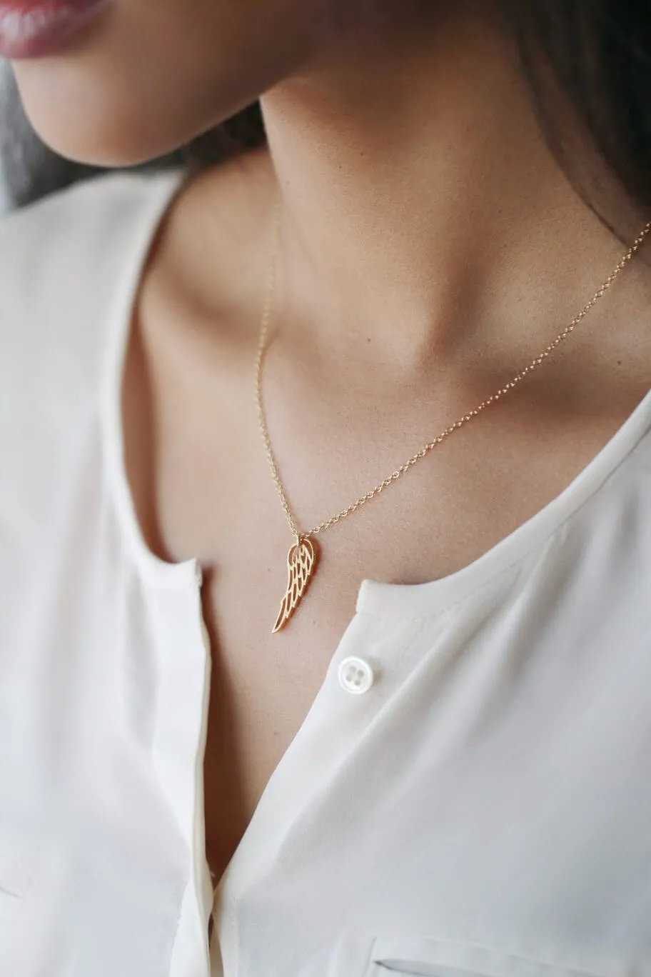 Sister Angel Wing Necklace