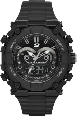 Skechers Men's El Segundo Black Analog & Digital SR1042