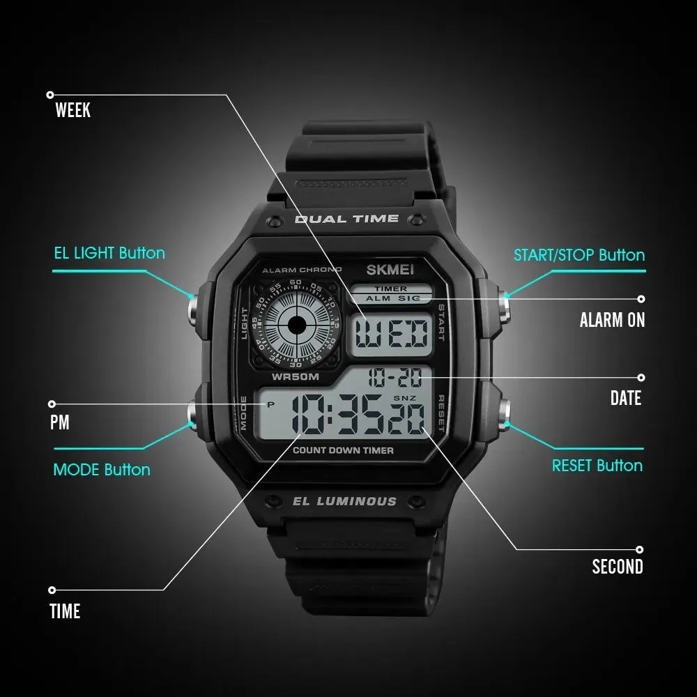 Skmei Men's Digital Sport Watch & Waterproof