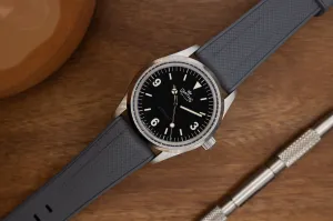 Slate Grey Premium Weaved FKM Rubber Strap 20mm