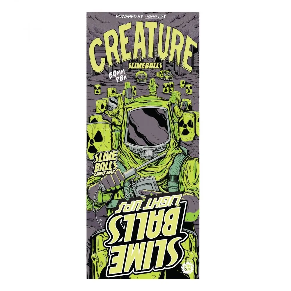 Slime Balls Skateboard Wheels Creature Atomic Light up 78a - Green