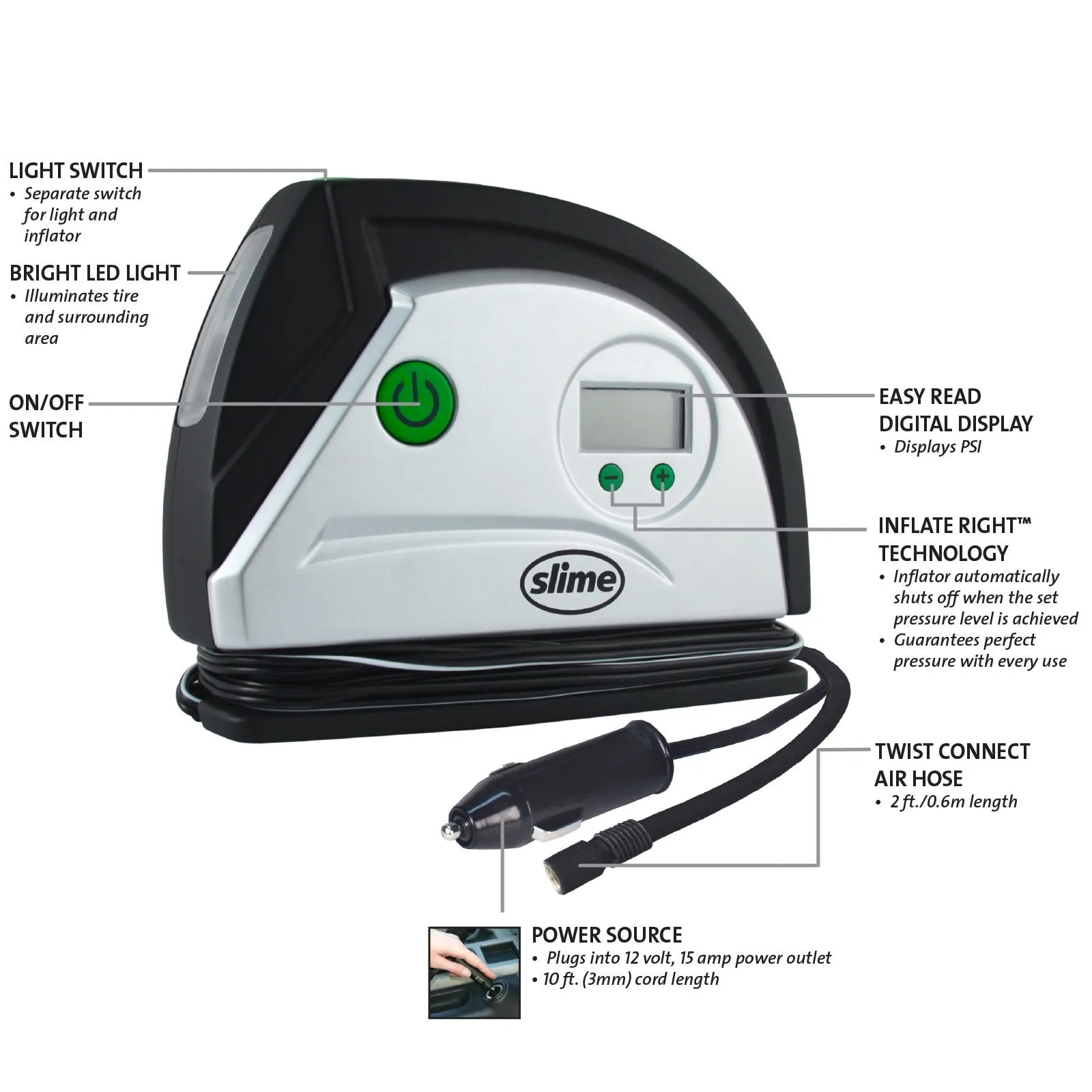 Slime Compresor Digital 12V