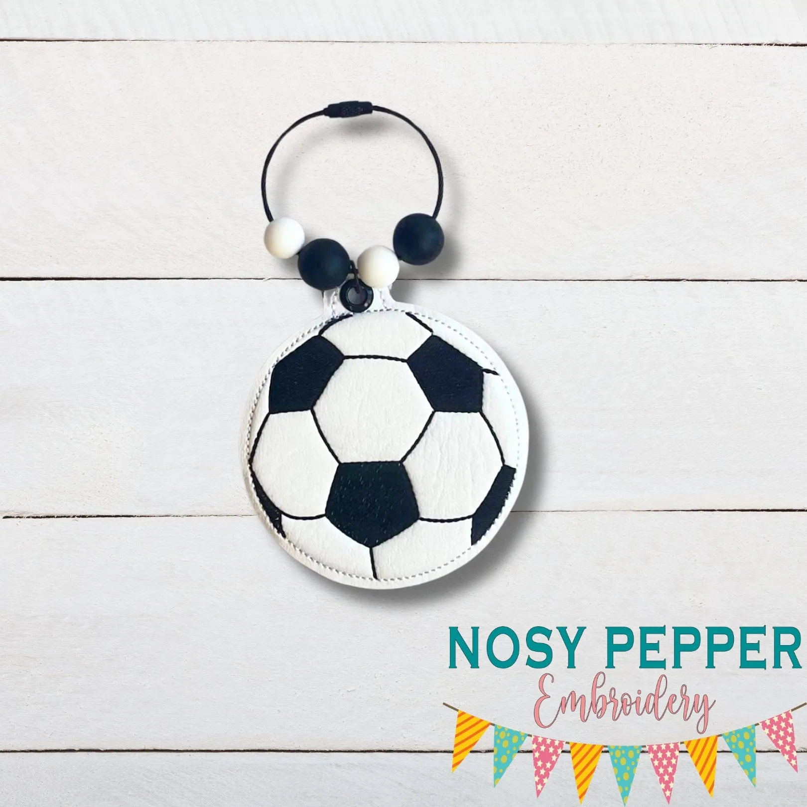 Soccer Puff bookmark/ornament/bag tag machine embroidery design DIGITAL DOWNLOAD