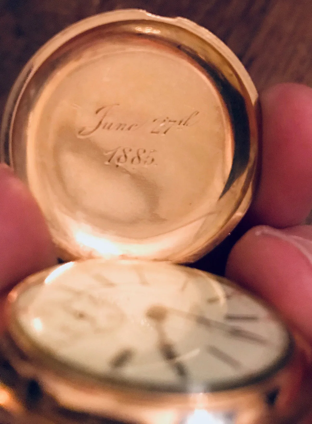 SOLD Vacheron Constantin 18K Rose Gold Pocket Watch Dated 1885