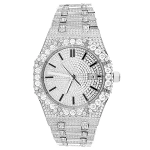 Solitaire Bezel Bling Stainless Steel Exclusive Designer Watch