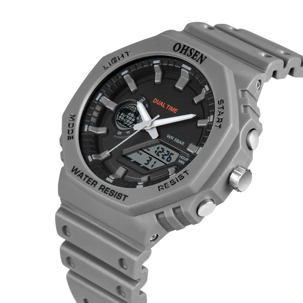 Sport Watches for Men - LED Electronic Quartz Clock Waterproof Digital Military Watch