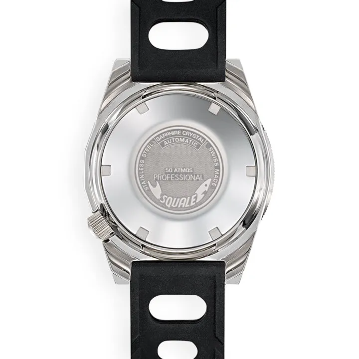Squale 1521 Ocean on Black Rubber Strap - 1521OCN.NT