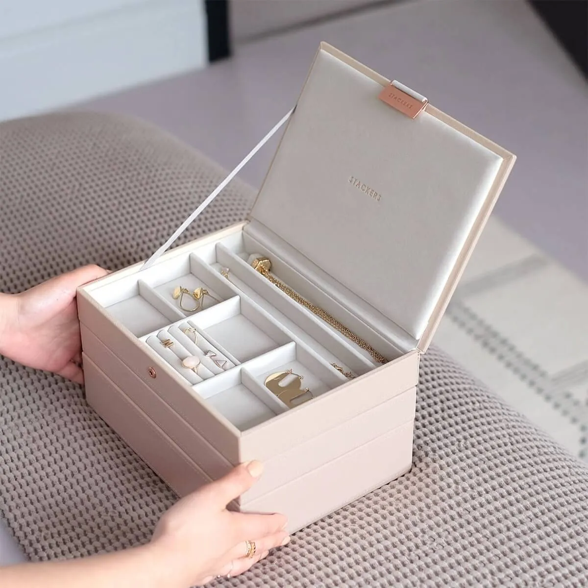 Stackers Classic Jewellery Box (Set) - Blush Pink