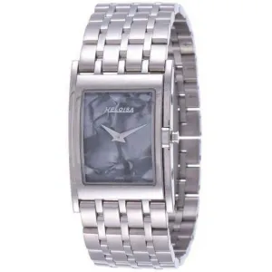 Stainless Steel with Blue MOP Dial Rectangular Case Watch For Men and Women - Heloisa 76081324