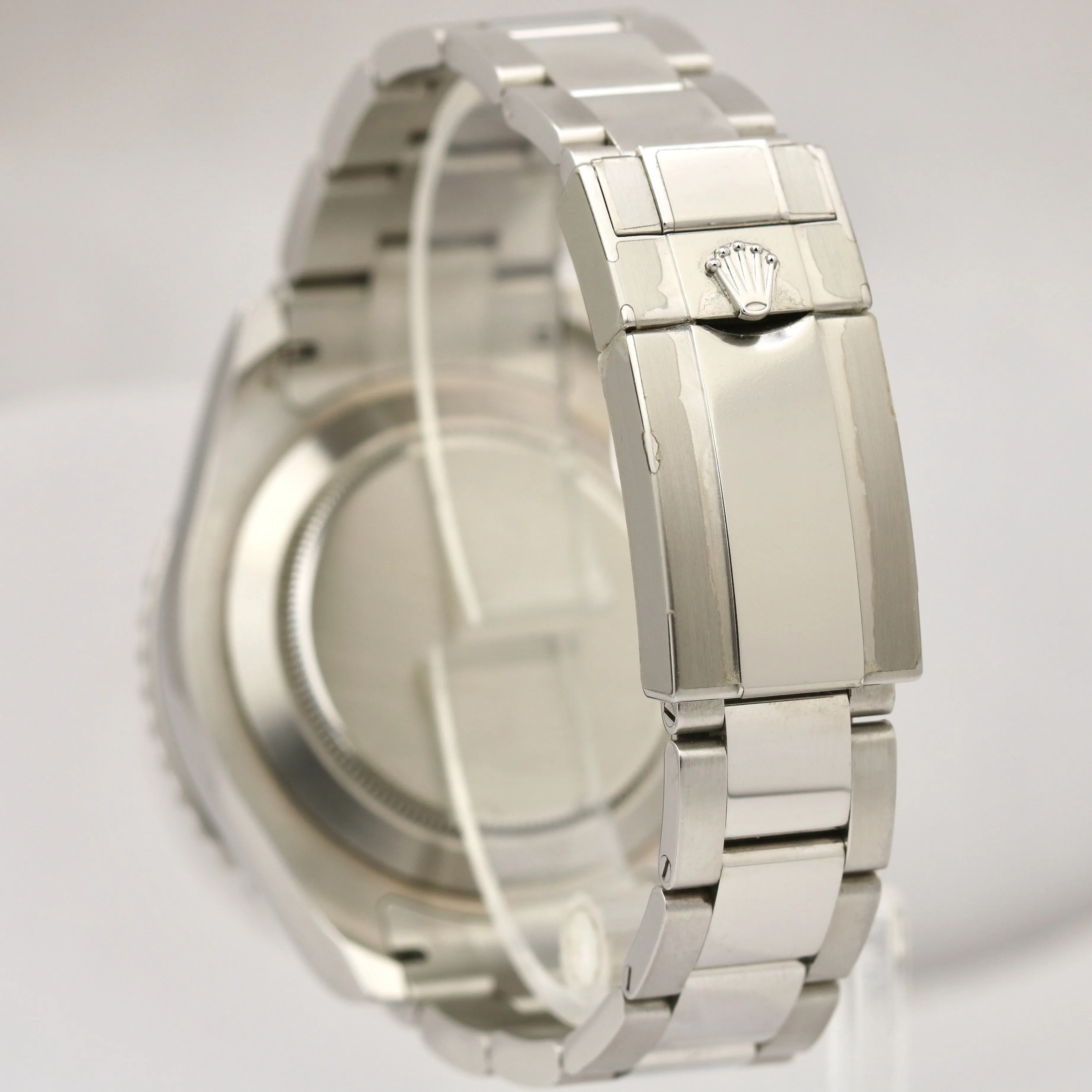 STICKERED Rolex Yacht-Master II 44mm White Blue Stainless Steel 116680 Watch