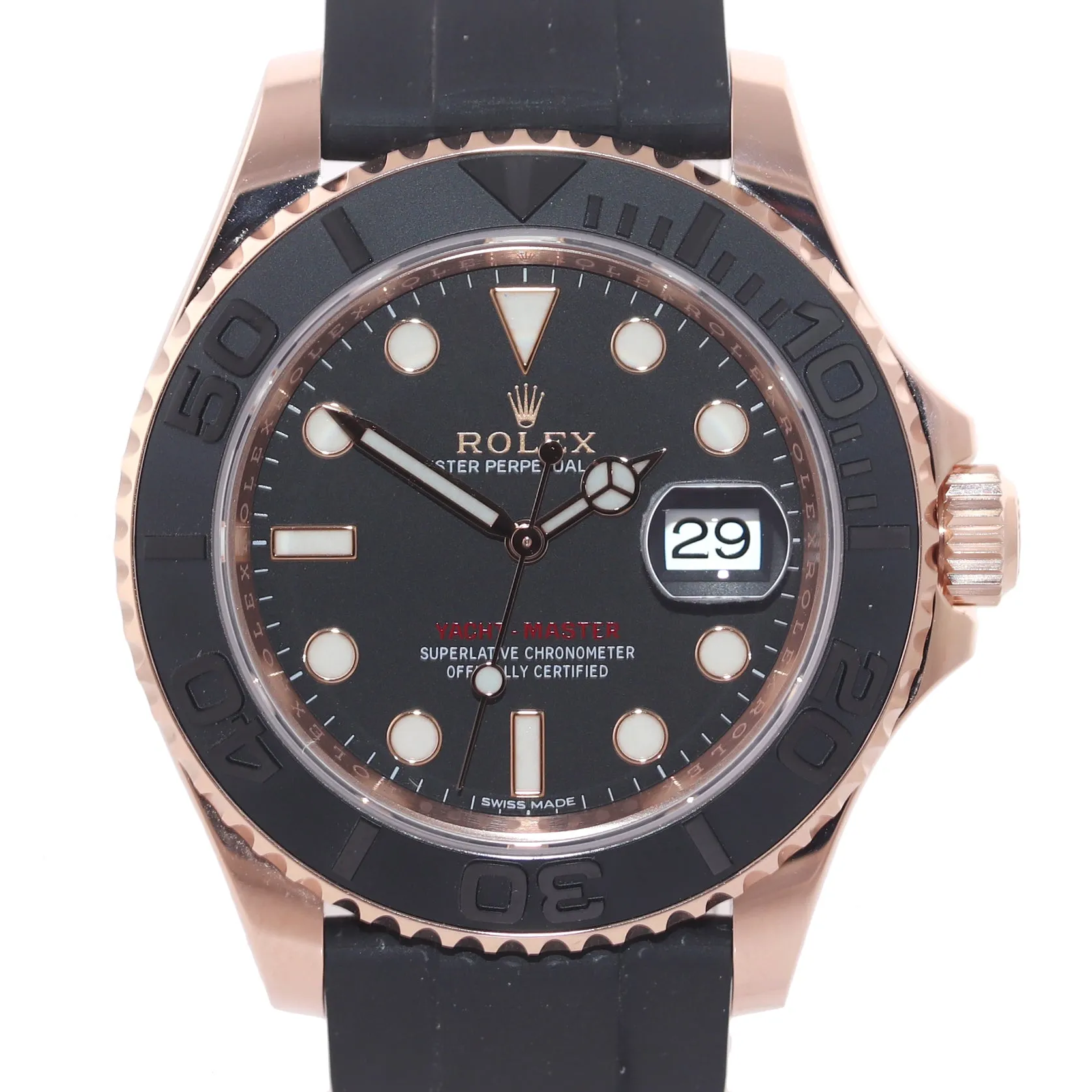 STICKERS NEW PAPERS Rolex Yacht-Master 116655 18k Everose 40mm Oysterflex Watch