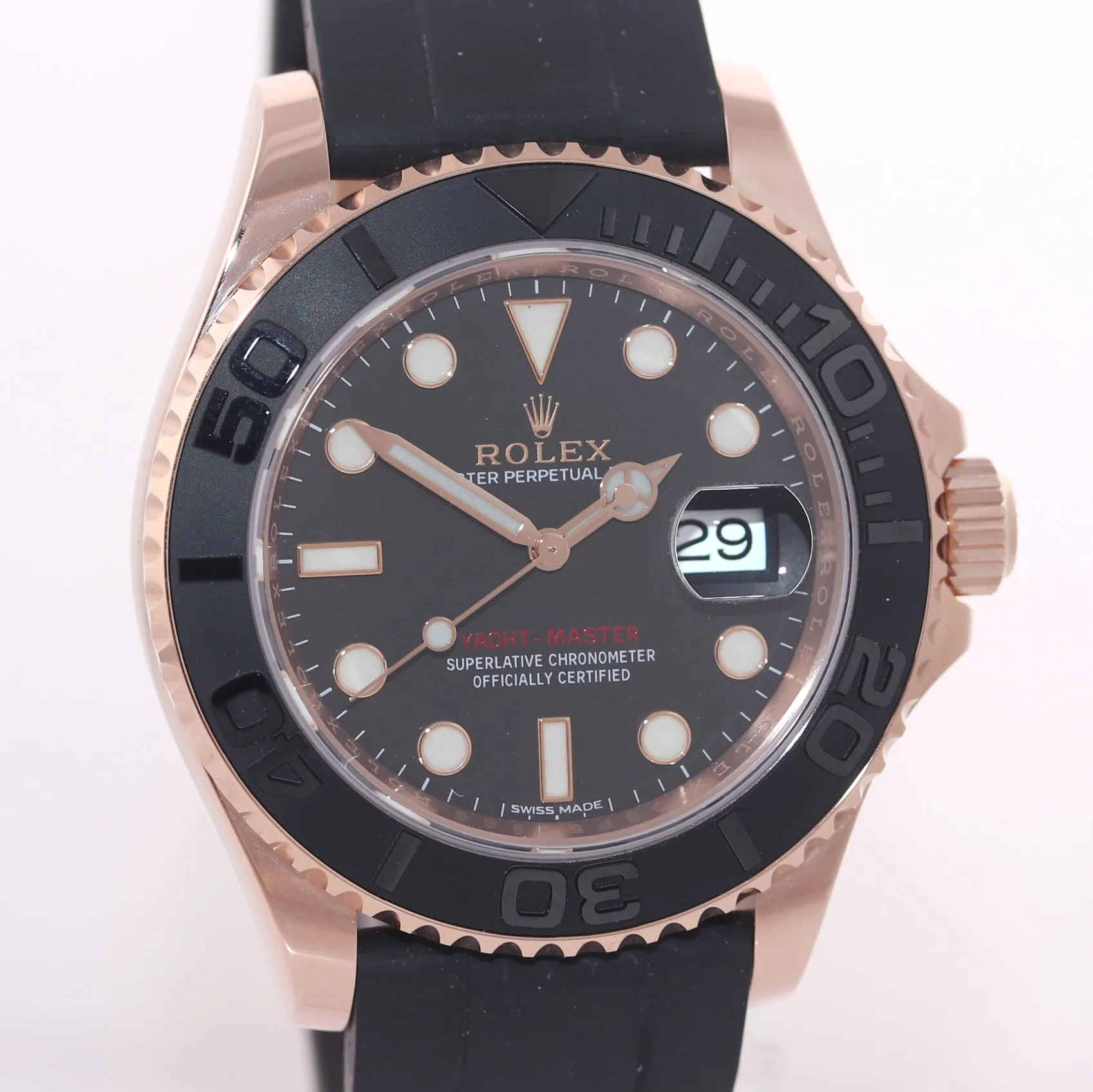 STICKERS NEW PAPERS Rolex Yacht-Master 116655 18k Everose 40mm Oysterflex Watch