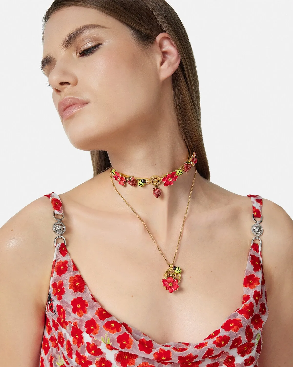Strawberry Garden Pendant Necklace