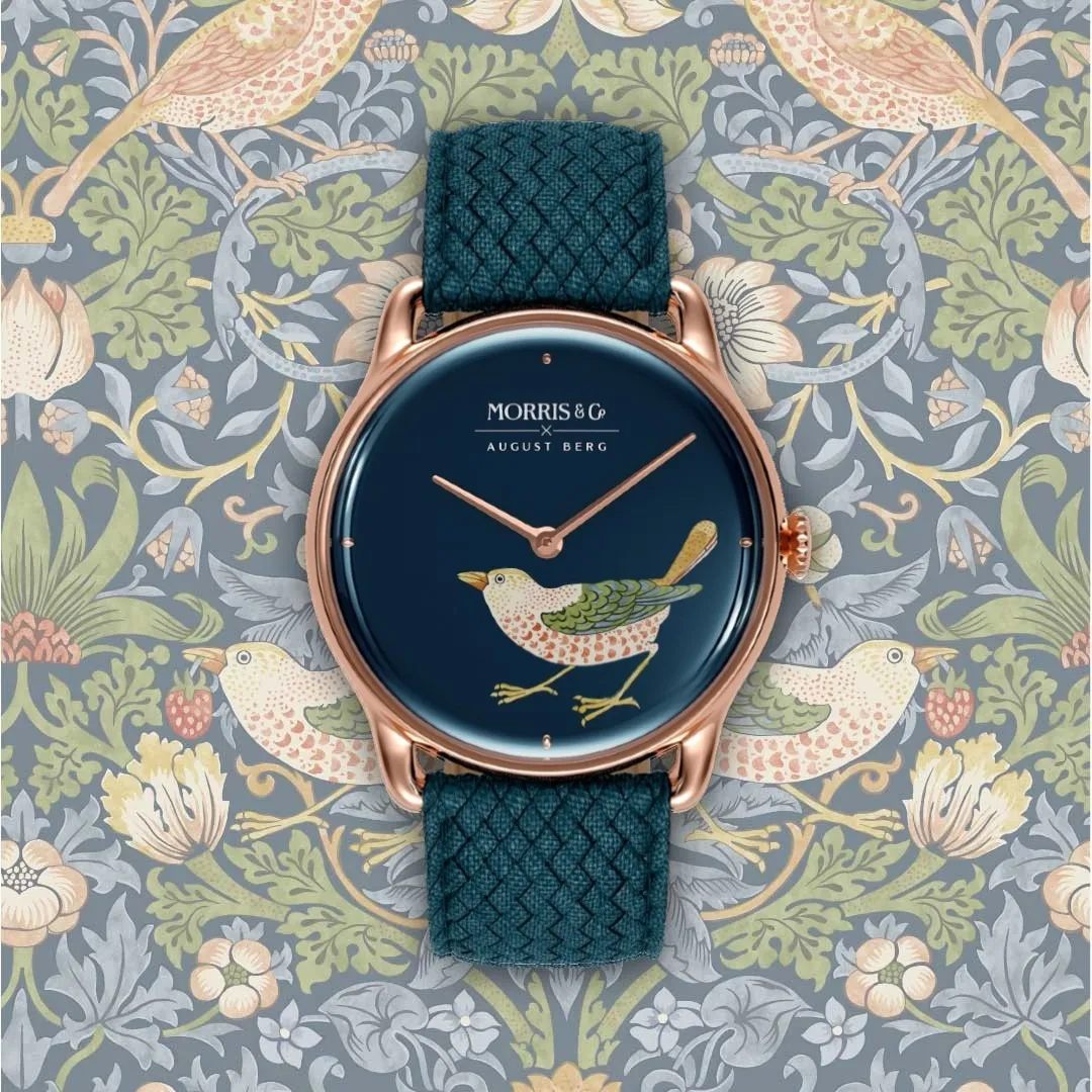 Strawberry Thief Bird Indigo