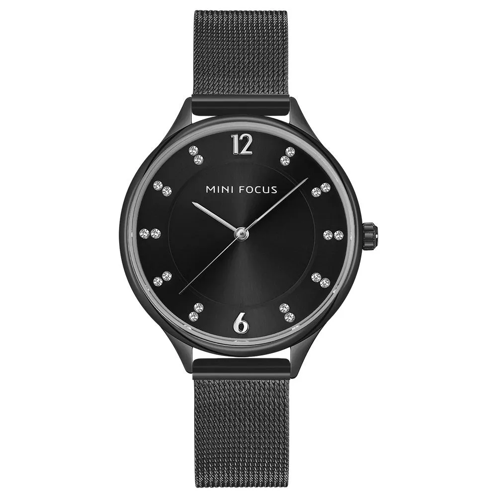 Stylish simple diamond set Japanese movement waterproof Milan watch with female watch