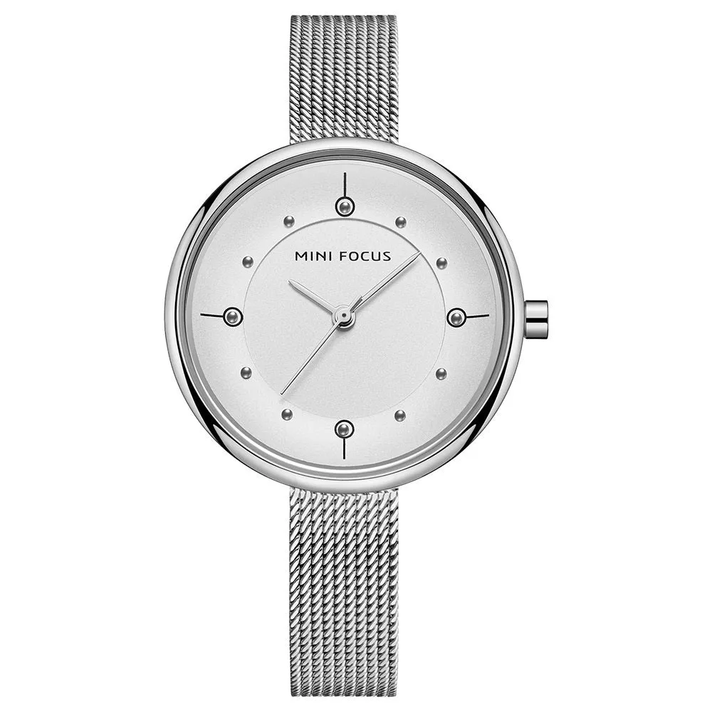 Stylish simple Japanese movement waterproof Milan steel belt female watch