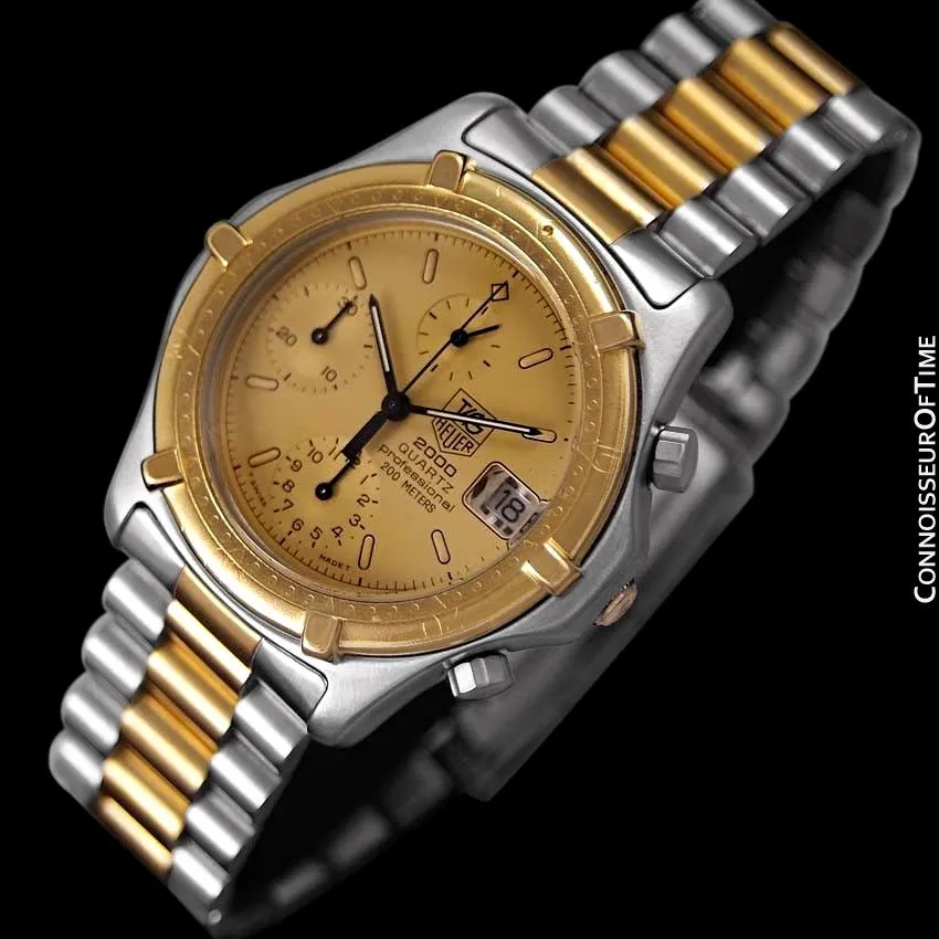 TAG Heuer 2000 Mens Chronograph Divers Watch, 262.006-1- Stainless Steel & 18K Gold Plated