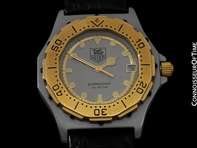 Tag Heuer 3000 Mens Full Size Quartz Divers Watch, 934.206 - Stainless Steel & 18K Gold Plated