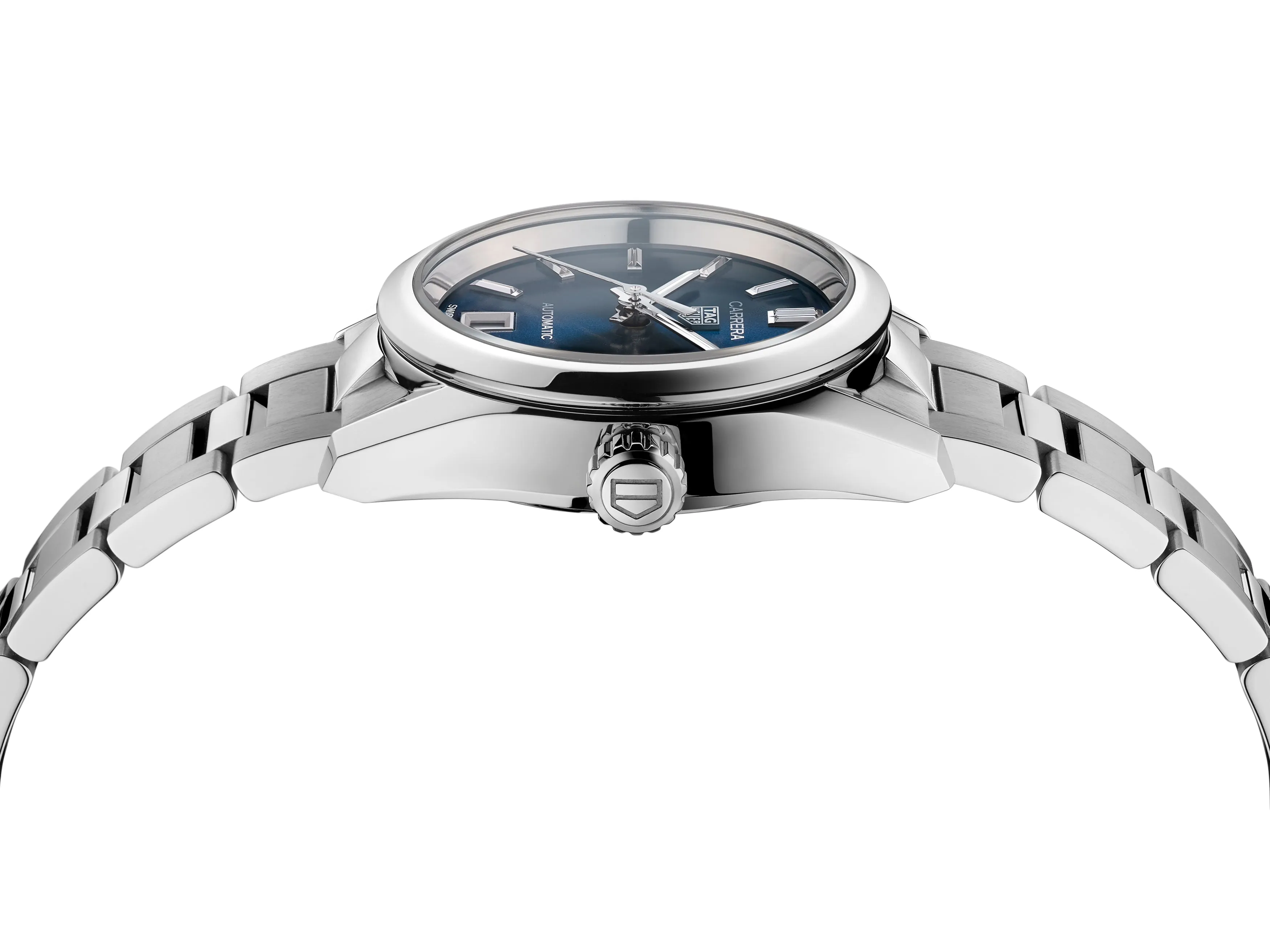 TAG Heuer Carrera Calibre 9 Automatic Ladies' Blue Steel Watch, 29mm