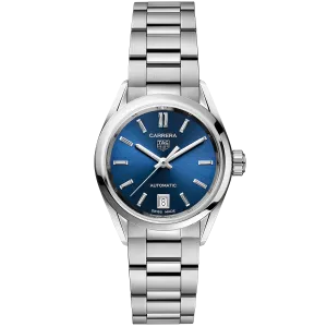TAG Heuer Carrera Calibre 9 Automatic Ladies' Blue Steel Watch, 29mm