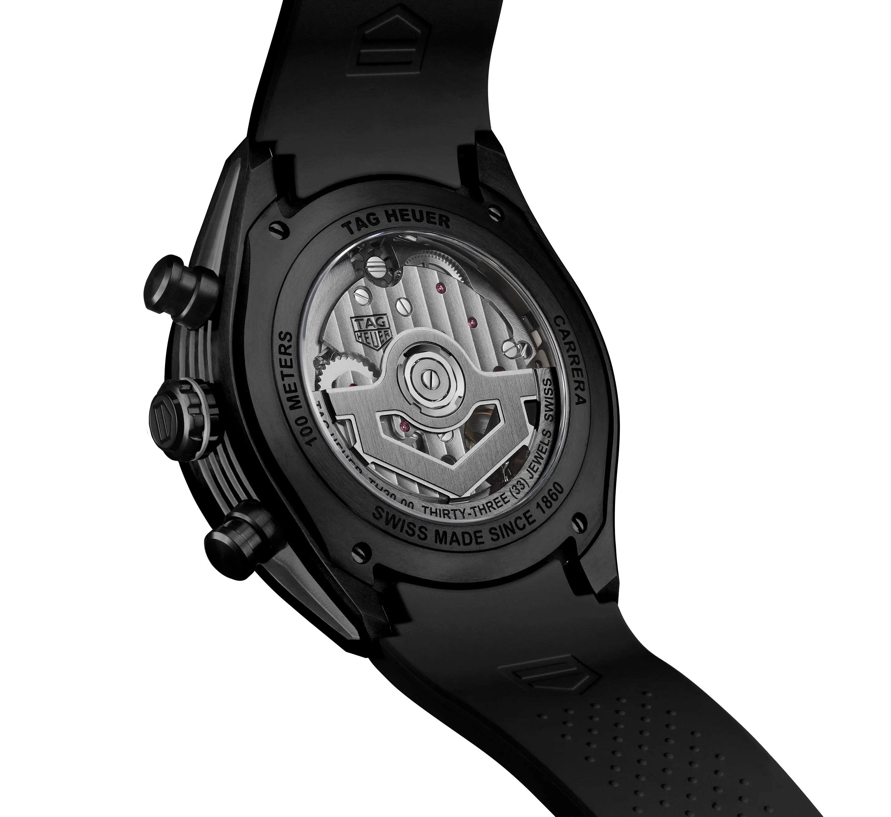 TAG Heuer Carrera Chronograph Extreme Sport Watch with Black Rubber Strap