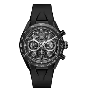 TAG Heuer Carrera Chronograph Extreme Sport Watch with Black Rubber Strap