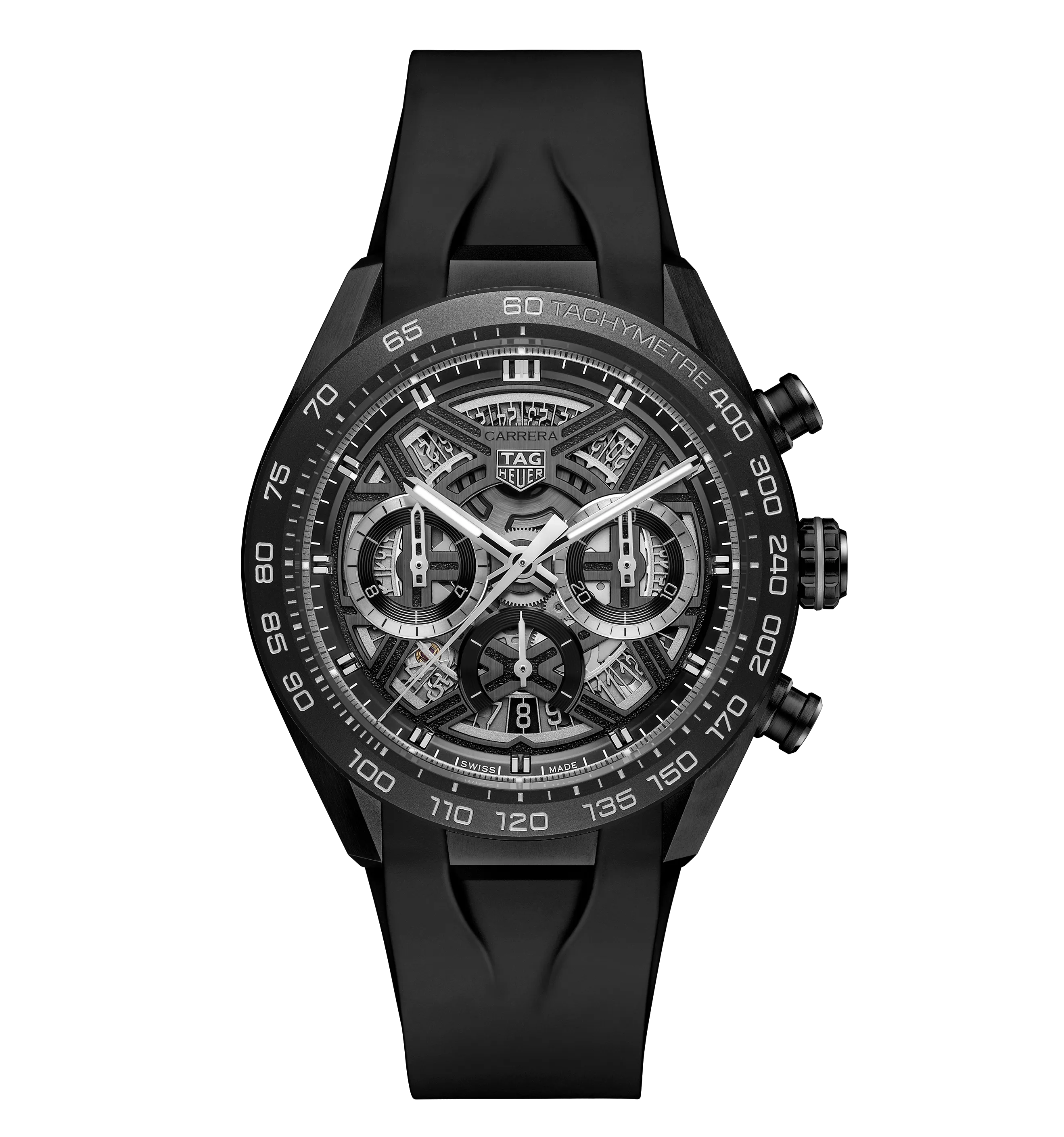TAG Heuer Carrera Chronograph Extreme Sport Watch with Black Rubber Strap