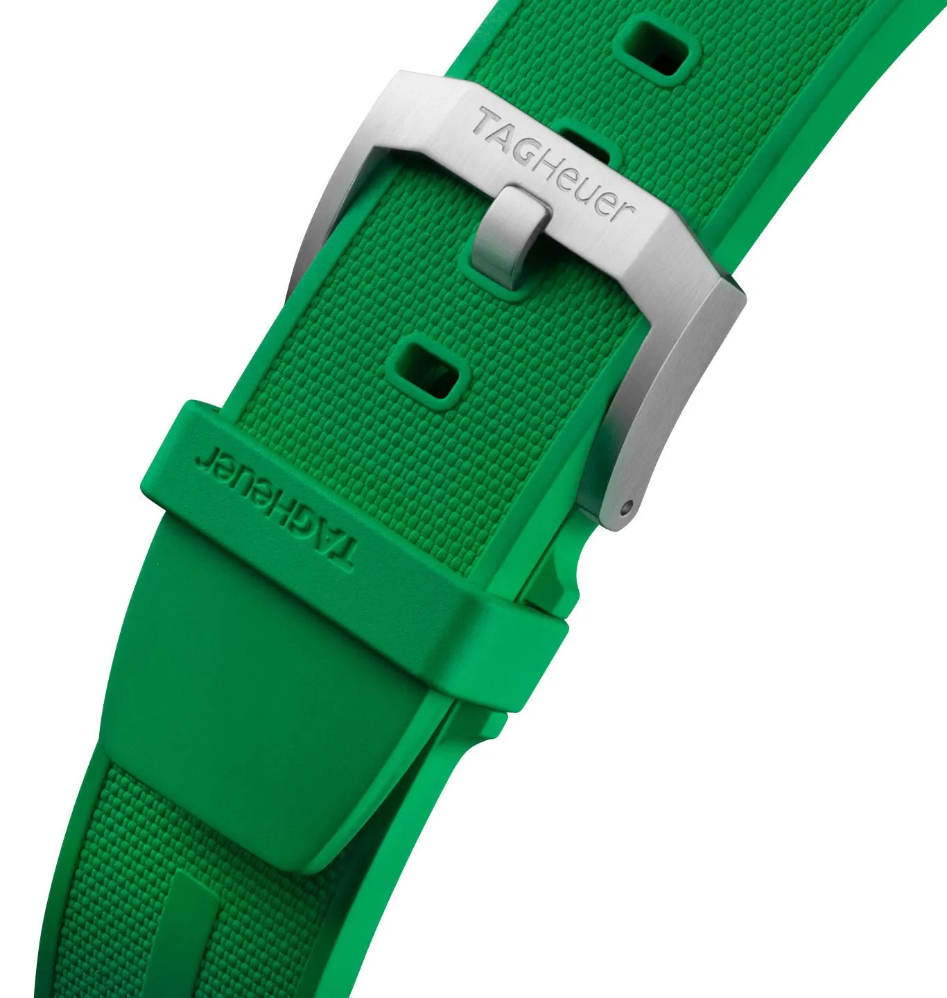 TAG Heuer Formula 1 Chronograph Stainless Steel Green Dial Green Rubber Strap Date Divers Quartz Mens Watch CAZ101AP.FT8056