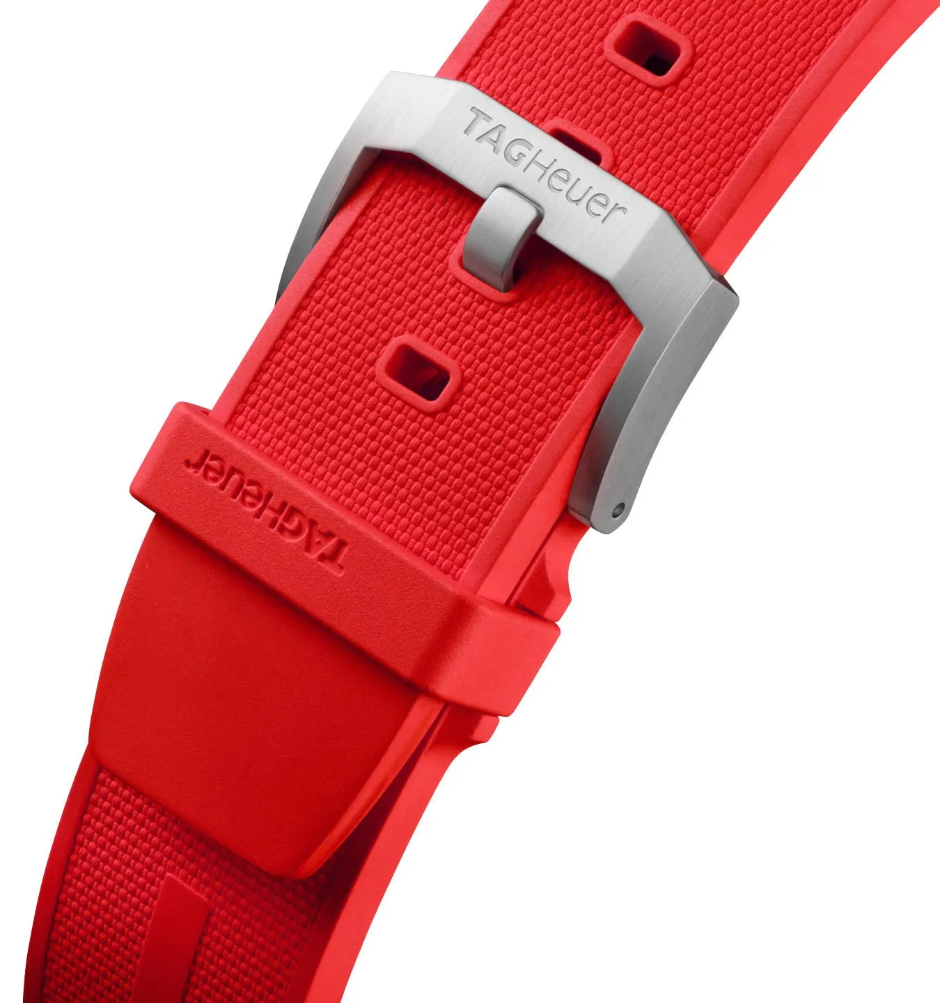 TAG Heuer Formula 1 Chronograph Stainless Steel Red Dial Red Rubber Strap Date Divers Quartz Mens Watch CAZ101AN.FT8055