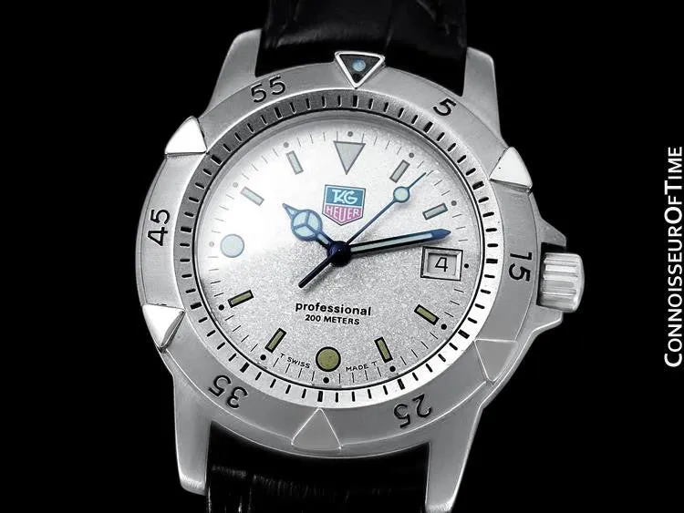 TAG Heuer Professional 1500 Mens Full Size Diver Granite Dial Watch - Stainless Steel - 955.713G-2