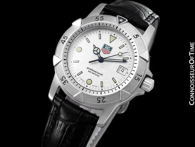 TAG Heuer Professional 1500 Mens Full Size Diver Granite Dial Watch - Stainless Steel - 955.713G-2