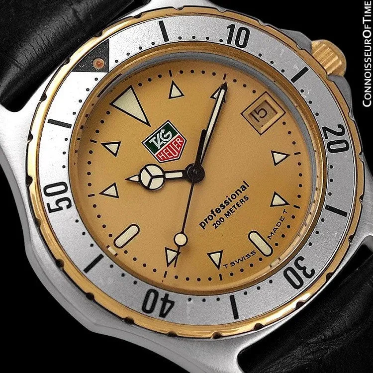 TAG Heuer Professional 2000 Mens Diver Watch, 974.006F - Stainless Steel & 18K Gold Plated