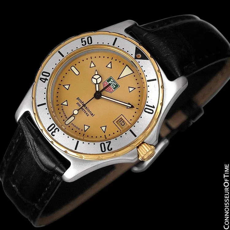 TAG Heuer Professional 2000 Mens Diver Watch, 974.006F - Stainless Steel & 18K Gold Plated