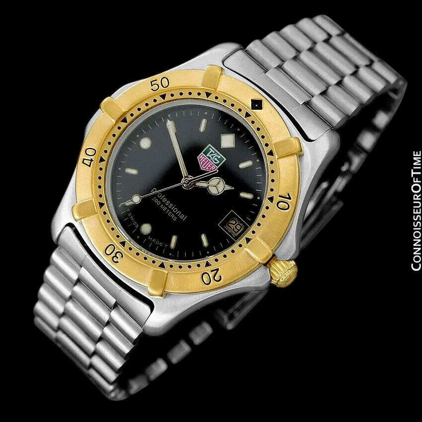 TAG Heuer Professional 2000 Mens Diver Watch, WE1120R - Stainless Steel & 18K Gold Plated