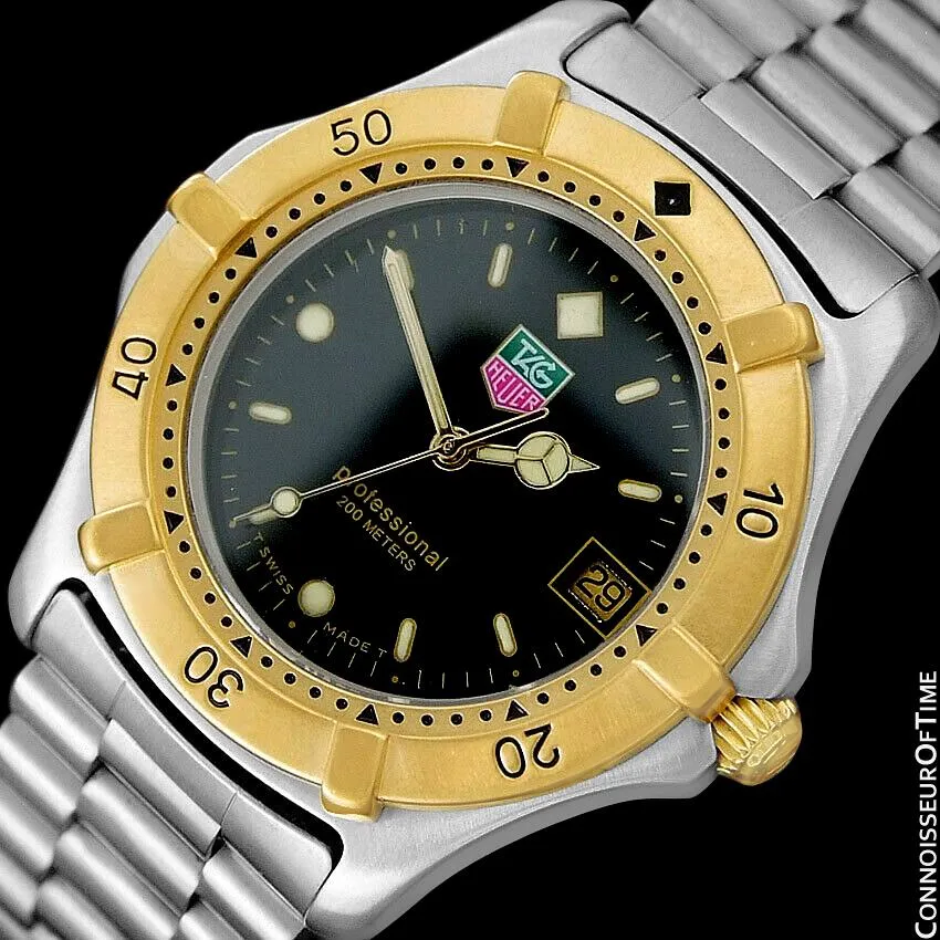 TAG Heuer Professional 2000 Mens Diver Watch, WE1120R - Stainless Steel & 18K Gold Plated