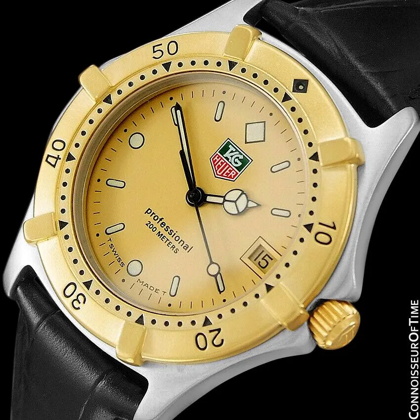 TAG Heuer Professional 2000 Mens Full Size Divers Watch - Stainless Steel & 18K Gold Plated