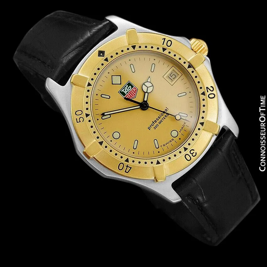TAG Heuer Professional 2000 Mens Full Size Divers Watch - Stainless Steel & 18K Gold Plated