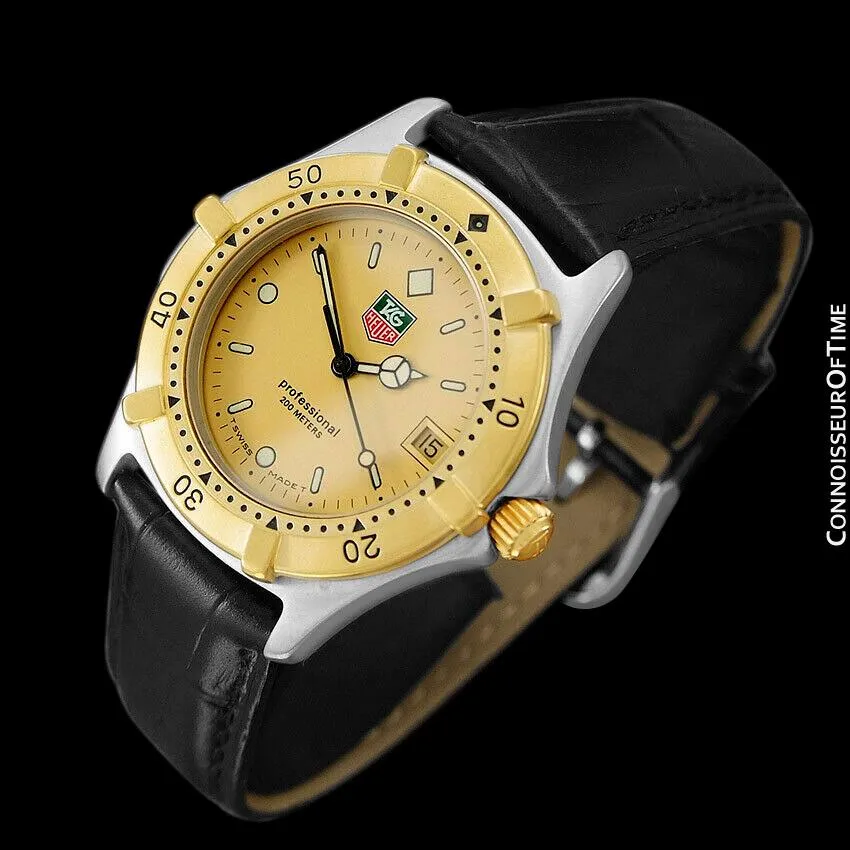 TAG Heuer Professional 2000 Mens Full Size Divers Watch - Stainless Steel & 18K Gold Plated