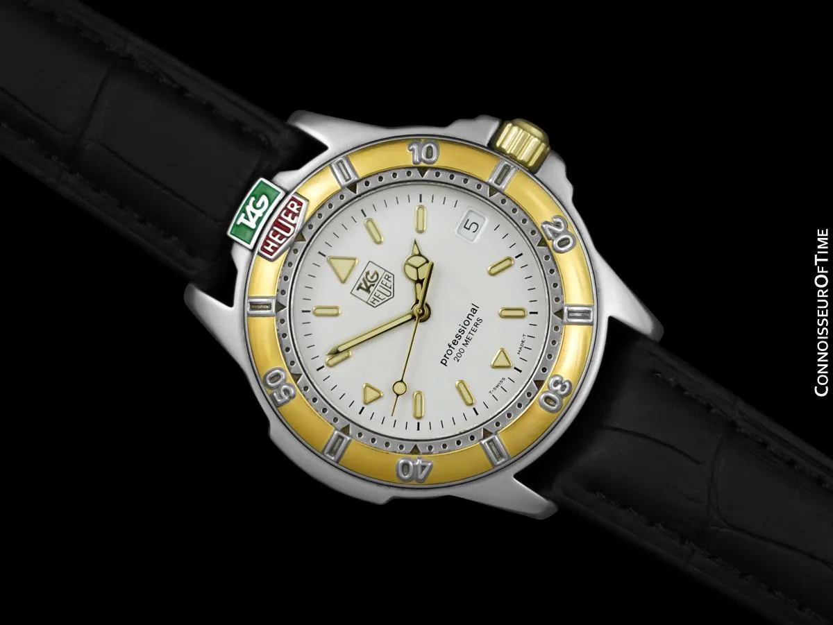 TAG Heuer Professional 4000 Full Size Mens Diver Watch - Stainless Steel & 18K Gold