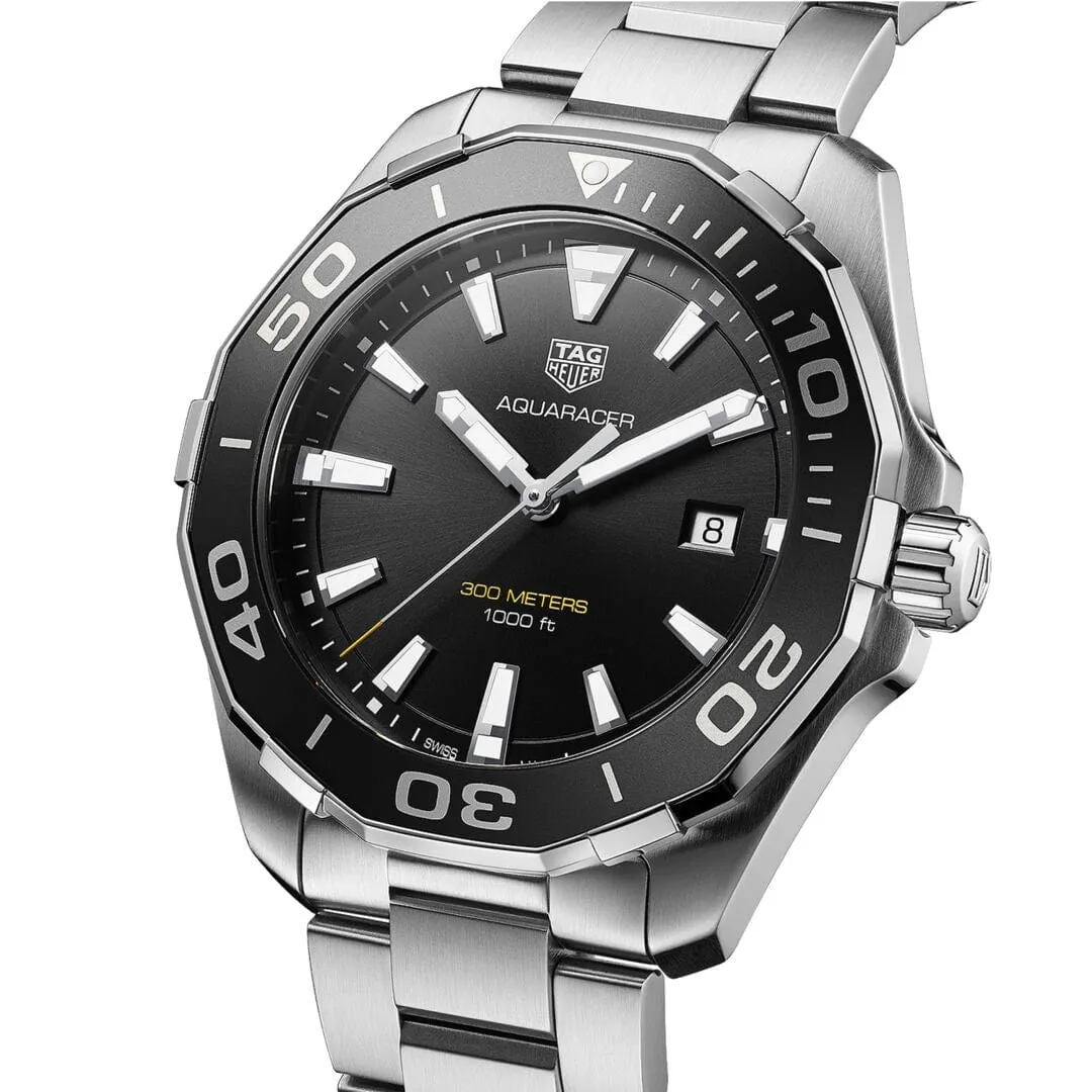 TAG Heuer Quartz and Steel 43mm Aquaracer Watch