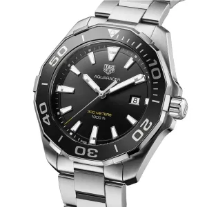 TAG Heuer Quartz and Steel 43mm Aquaracer Watch